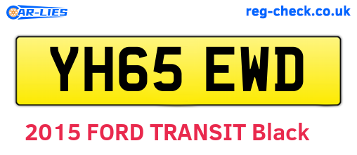 YH65EWD are the vehicle registration plates.