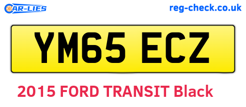 YM65ECZ are the vehicle registration plates.
