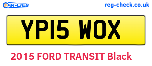 YP15WOX are the vehicle registration plates.