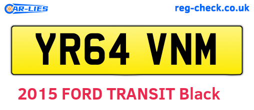 YR64VNM are the vehicle registration plates.