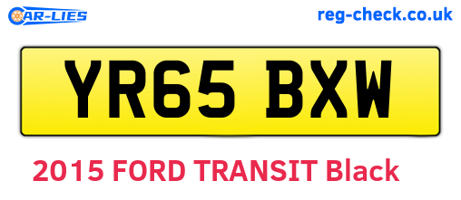 YR65BXW are the vehicle registration plates.