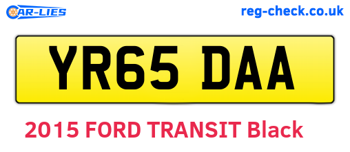 YR65DAA are the vehicle registration plates.