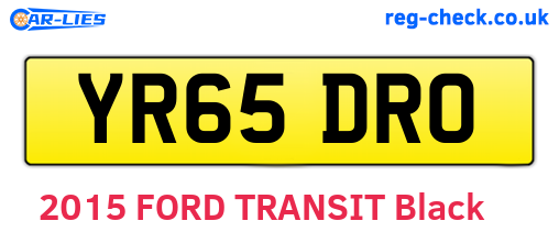YR65DRO are the vehicle registration plates.