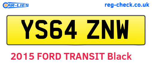 YS64ZNW are the vehicle registration plates.
