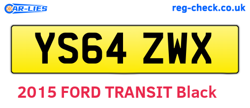 YS64ZWX are the vehicle registration plates.