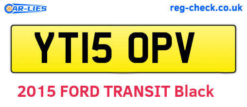 YT15OPV are the vehicle registration plates.
