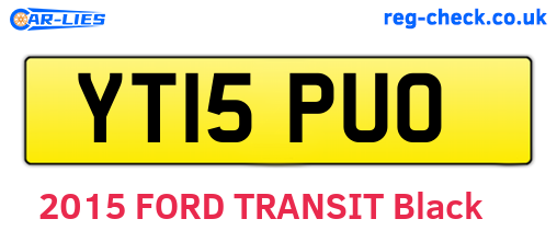 YT15PUO are the vehicle registration plates.