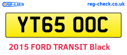 YT65OOC are the vehicle registration plates.