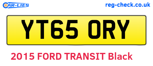 YT65ORY are the vehicle registration plates.
