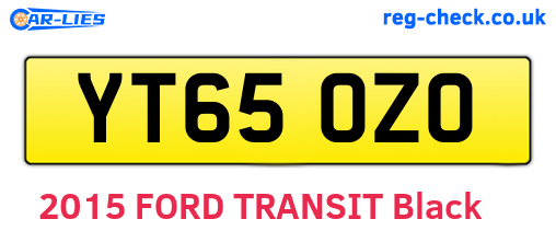YT65OZO are the vehicle registration plates.