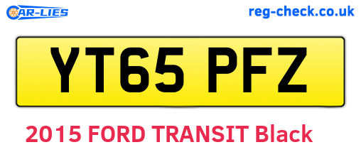 YT65PFZ are the vehicle registration plates.