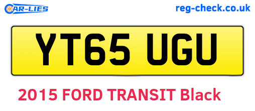 YT65UGU are the vehicle registration plates.