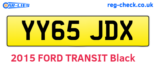 YY65JDX are the vehicle registration plates.