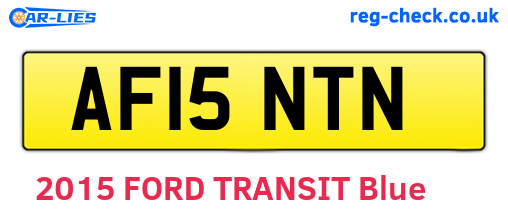 AF15NTN are the vehicle registration plates.