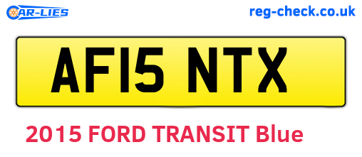 AF15NTX are the vehicle registration plates.