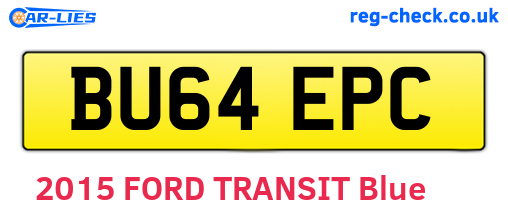 BU64EPC are the vehicle registration plates.