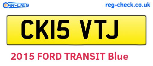 CK15VTJ are the vehicle registration plates.
