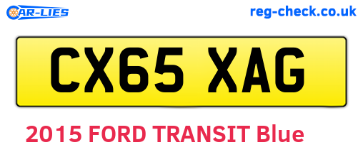 CX65XAG are the vehicle registration plates.