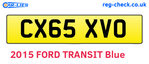 CX65XVO are the vehicle registration plates.