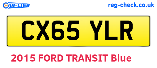 CX65YLR are the vehicle registration plates.