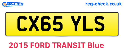 CX65YLS are the vehicle registration plates.