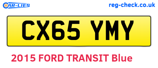 CX65YMY are the vehicle registration plates.