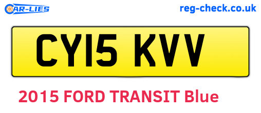 CY15KVV are the vehicle registration plates.