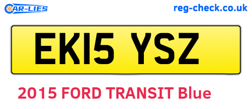 EK15YSZ are the vehicle registration plates.