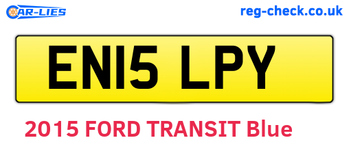 EN15LPY are the vehicle registration plates.