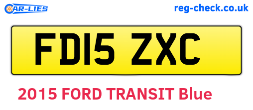 FD15ZXC are the vehicle registration plates.