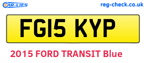 FG15KYP are the vehicle registration plates.