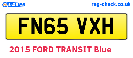 FN65VXH are the vehicle registration plates.