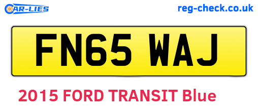 FN65WAJ are the vehicle registration plates.