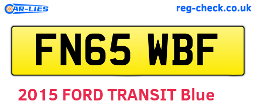 FN65WBF are the vehicle registration plates.
