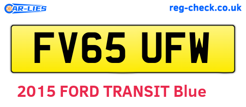 FV65UFW are the vehicle registration plates.