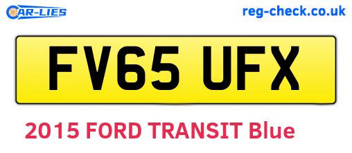 FV65UFX are the vehicle registration plates.