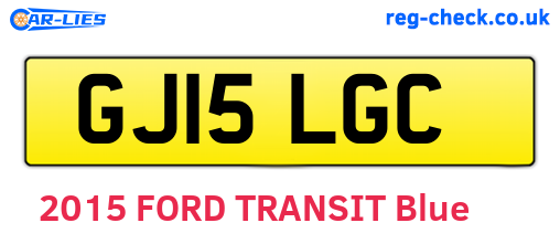 GJ15LGC are the vehicle registration plates.