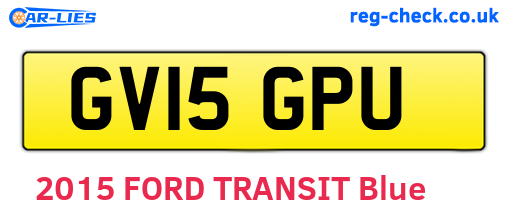 GV15GPU are the vehicle registration plates.
