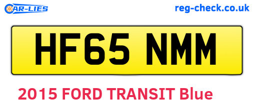 HF65NMM are the vehicle registration plates.