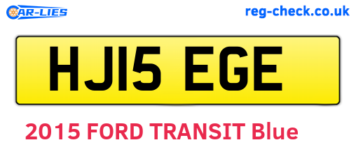 HJ15EGE are the vehicle registration plates.