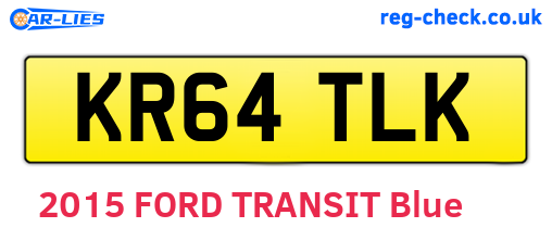 KR64TLK are the vehicle registration plates.