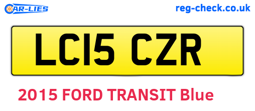 LC15CZR are the vehicle registration plates.