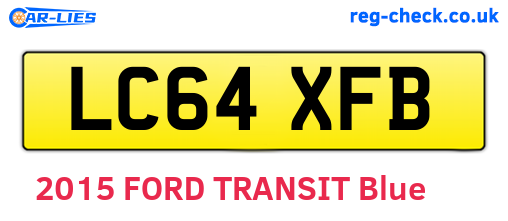 LC64XFB are the vehicle registration plates.