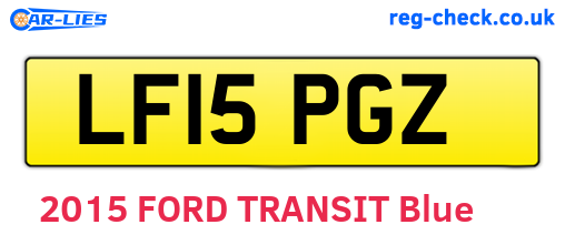 LF15PGZ are the vehicle registration plates.
