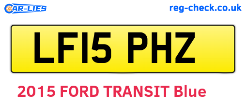 LF15PHZ are the vehicle registration plates.