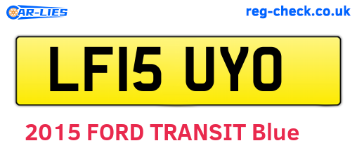 LF15UYO are the vehicle registration plates.