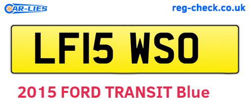 LF15WSO are the vehicle registration plates.