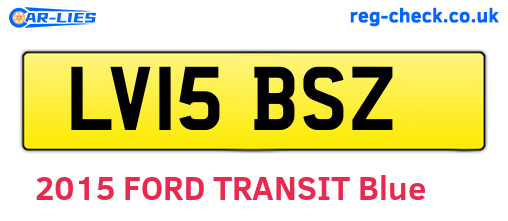 LV15BSZ are the vehicle registration plates.