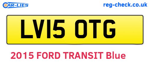 LV15OTG are the vehicle registration plates.