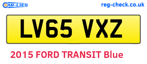 LV65VXZ are the vehicle registration plates.